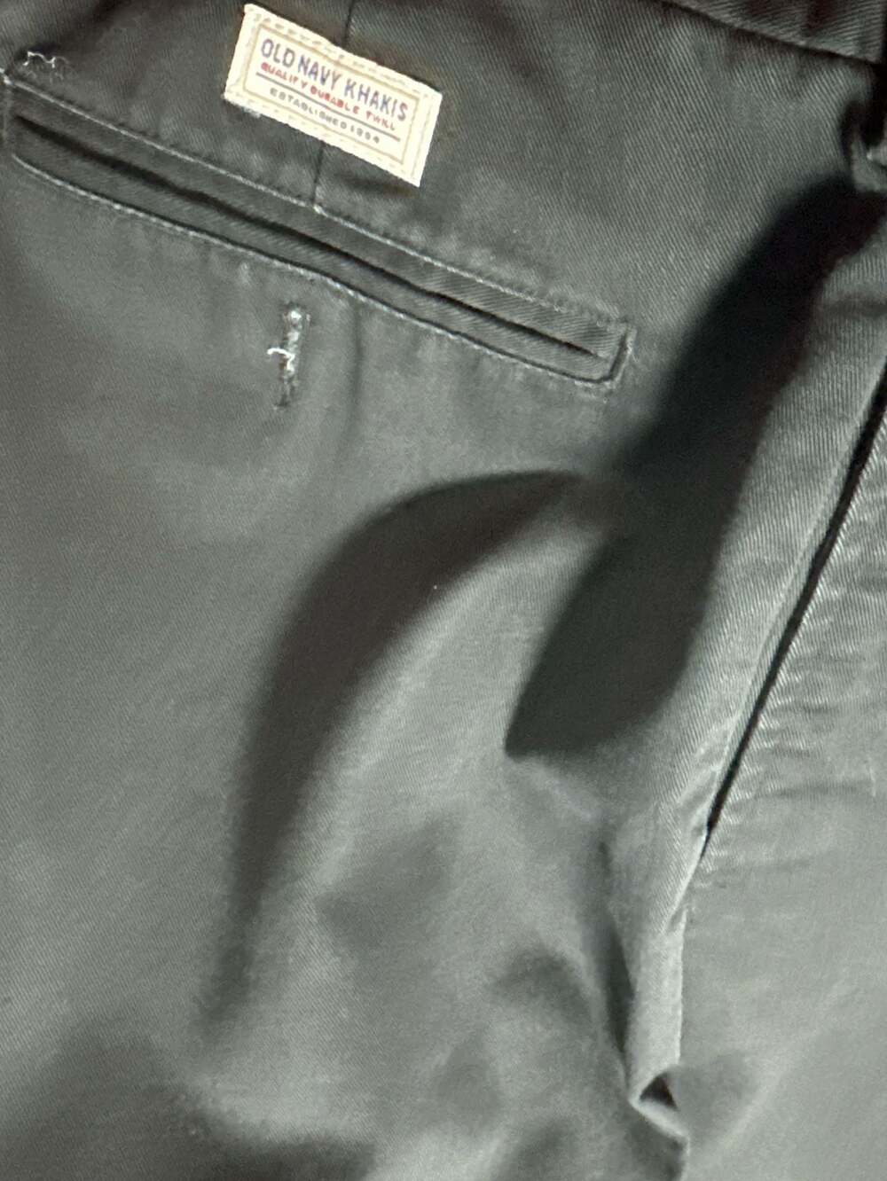 Old Navy Men's Regular Khakis Black Flat Front Chino Pants 36x30